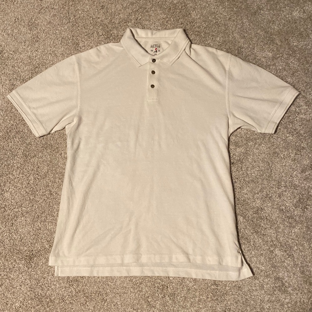 Red Head men’s polo white shirt size large